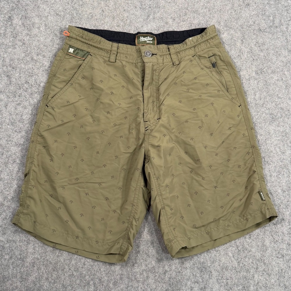 Howler Bros Brothers‎ Olive Green Printed Horizon Hybrid Chino Short Size 31